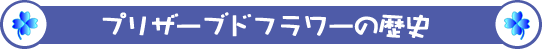 プリザーブドフラワーの歴史